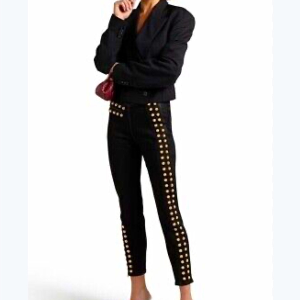 nwt $3500 GUCCI Coated Studded Embellished Jeans - Picture 1 of 9